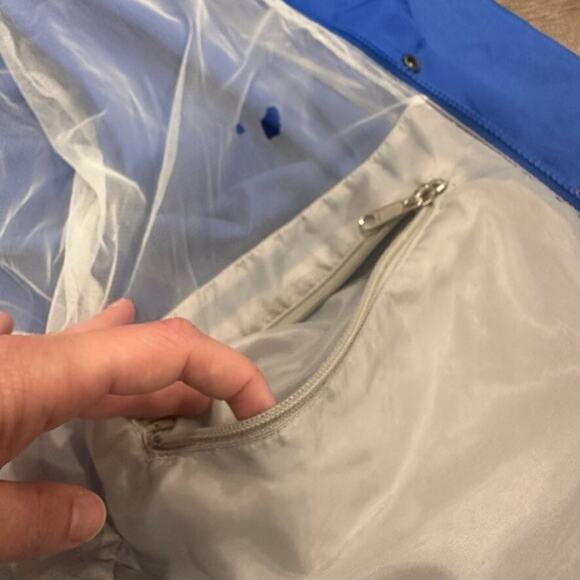 Vintage L.L. Bean Mens Rainjacket Size‎ Large Blue Nylon Lightweight Hooded - Picture 8 of 13